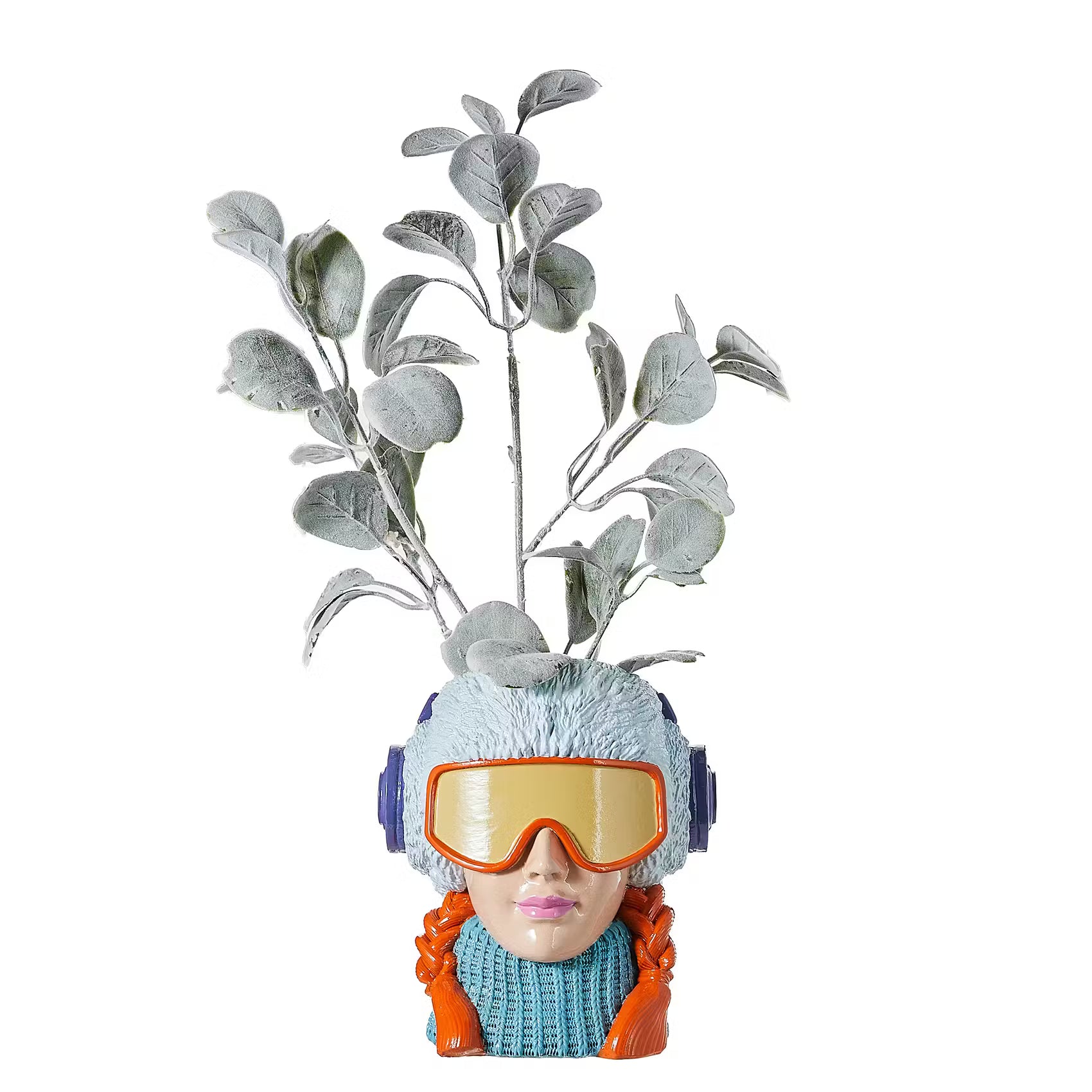APRÉS-SKI Vase - Polyresin - Grau/Blau