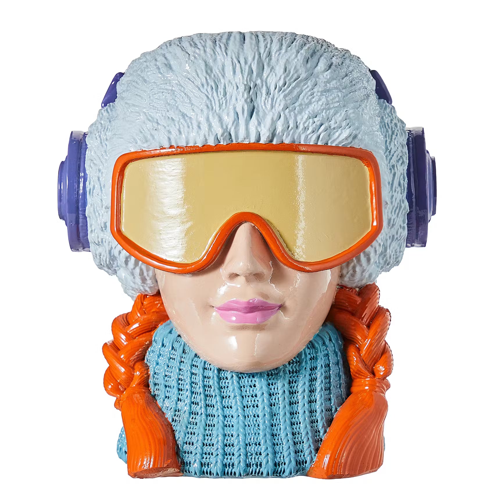 APRÉS-SKI Vase - Polyresin - Grau/Blau