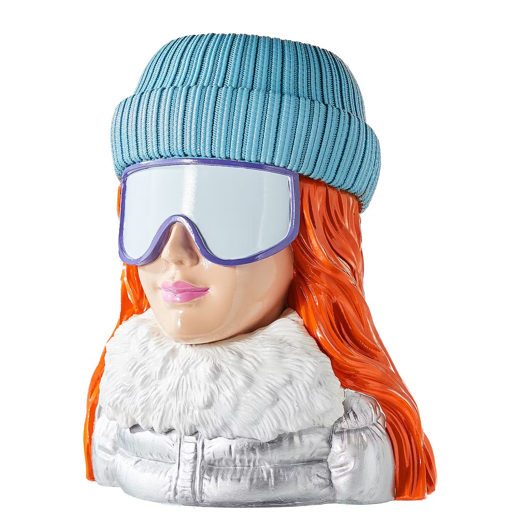 APRÉS-SKI Vase - Polyresin - Türkis/Silber