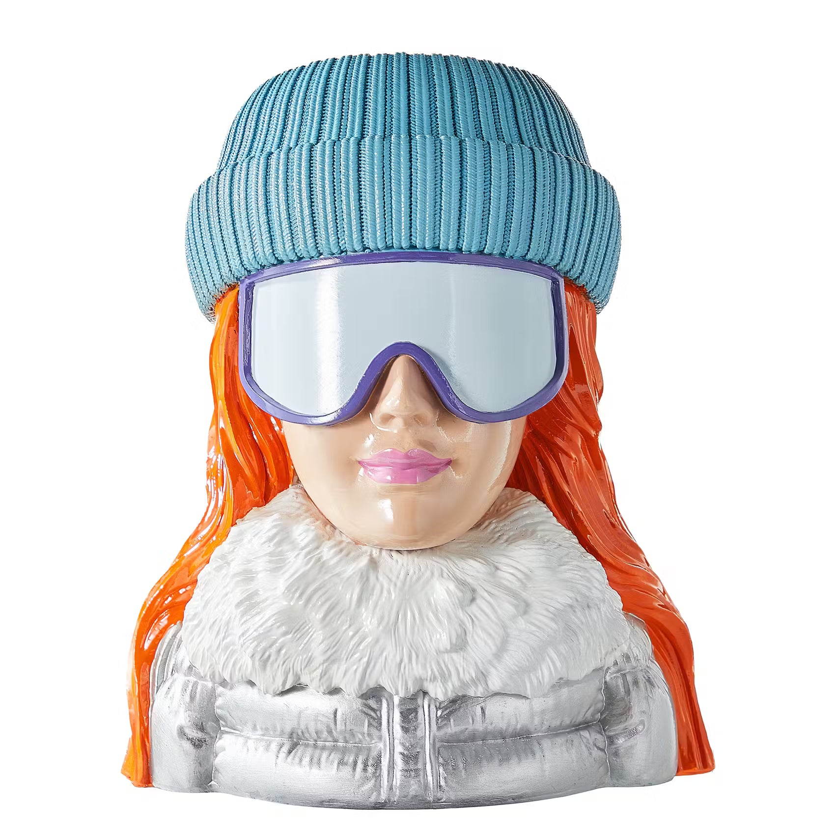 APRÉS-SKI Vase - Polyresin - Türkis/Silber