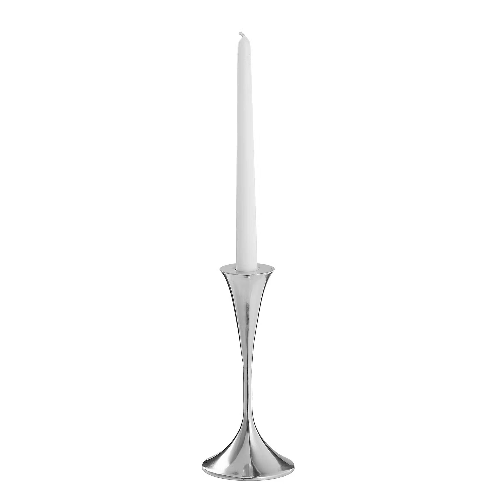 HIGHLIGHT Kerzenhalter - Aluminium - Silber - Höhe: 20 cm
