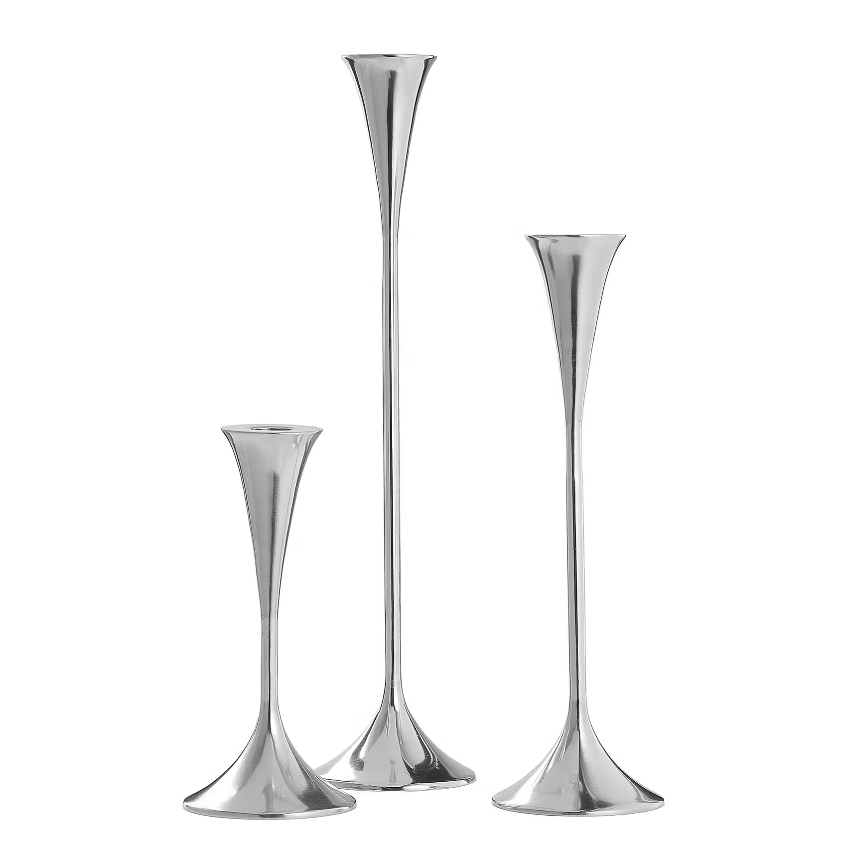 HIGHLIGHT Kerzenhalter - Aluminium - Silber - Höhe: 40 cm