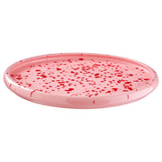 BOOGY SPLASH Dinnerteller - Steinzeug - Pink/Rot