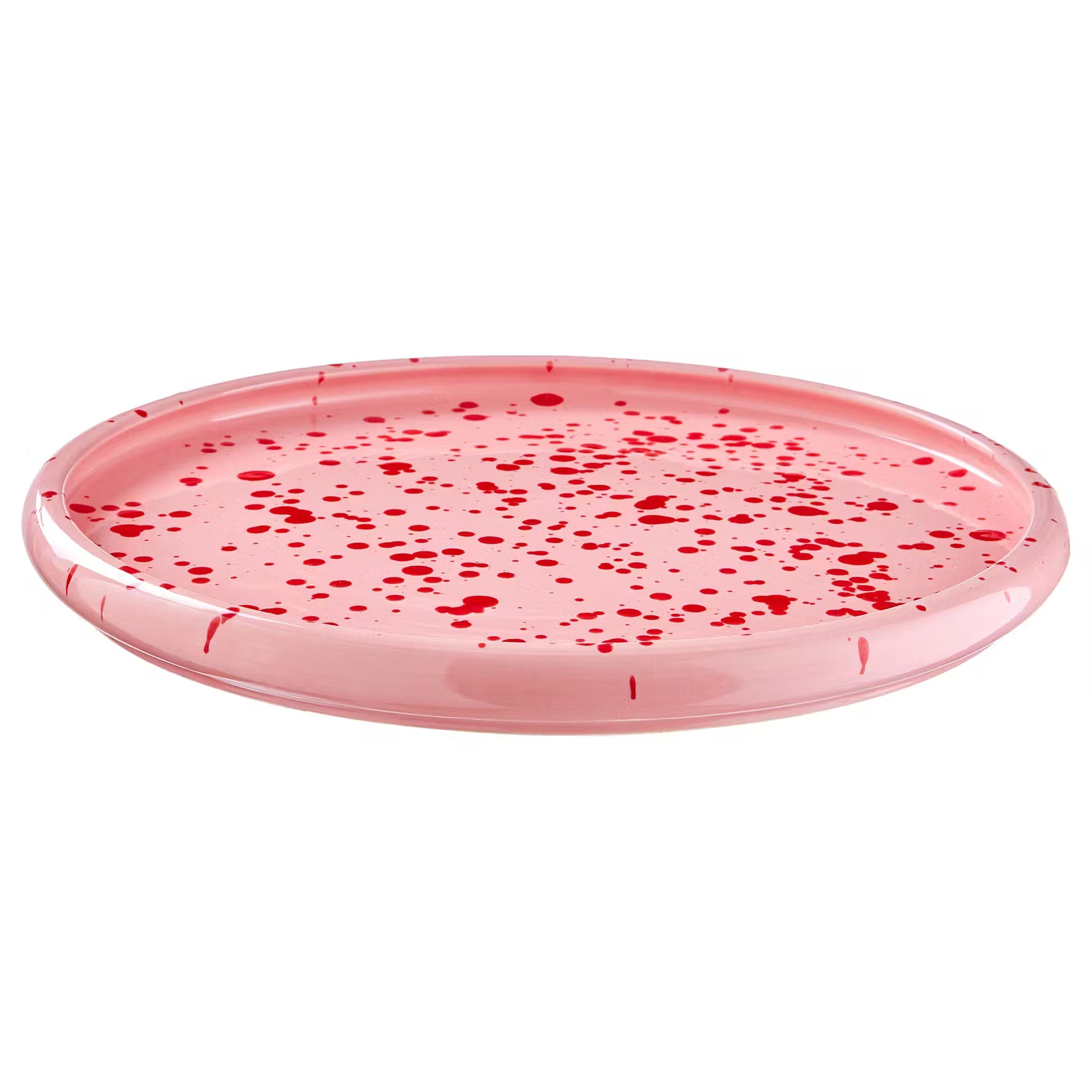 BOOGY SPLASH Dinnerteller - Steinzeug - Pink/Rot