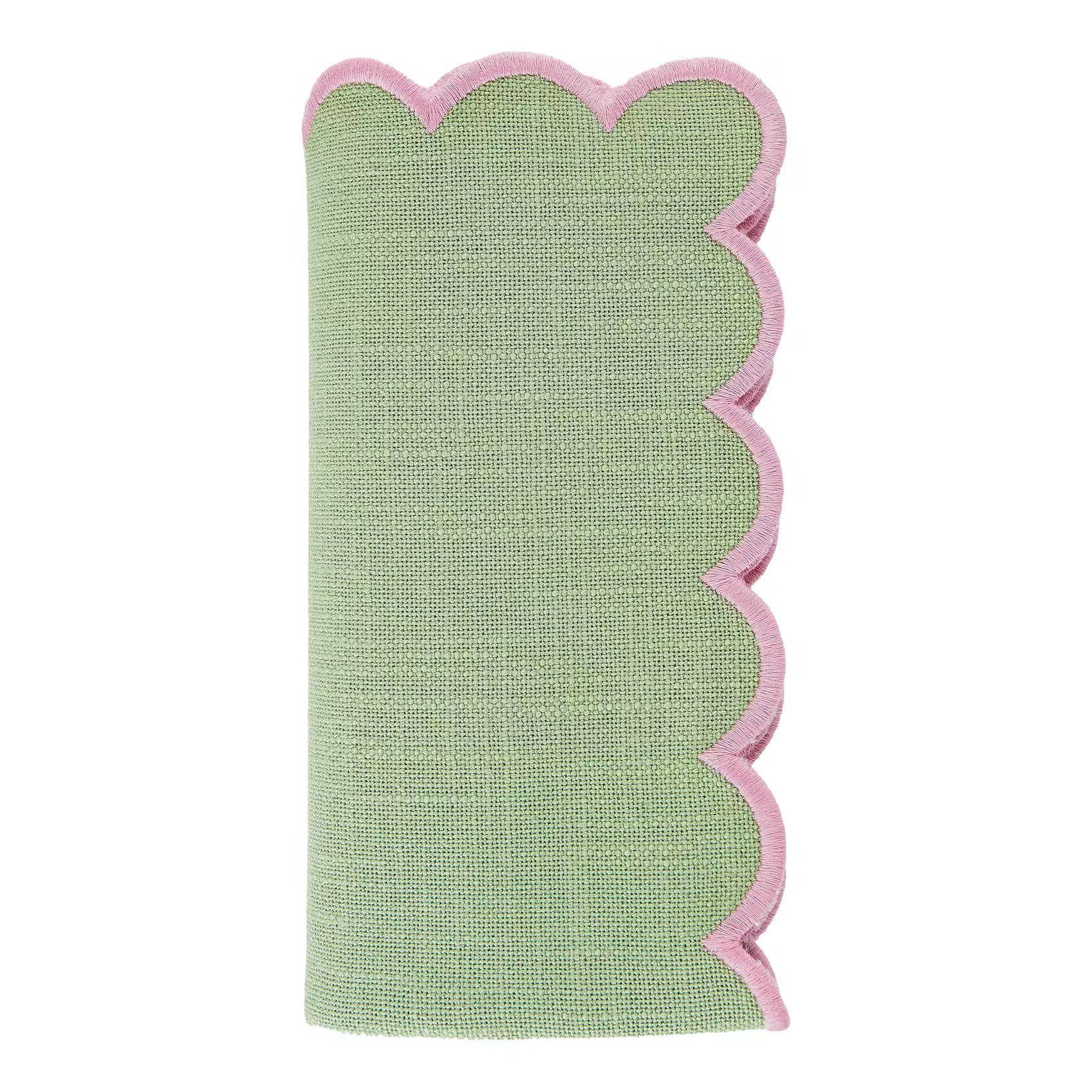 SUMMER CHEER Serviette 6er-Set - Baumwolle - Grün / Pink