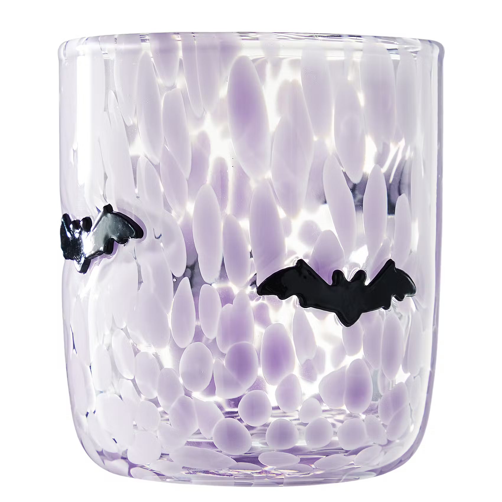 HALLOWEEN Trinkglas Konfetti Fledermaus - Normalglas - Lila