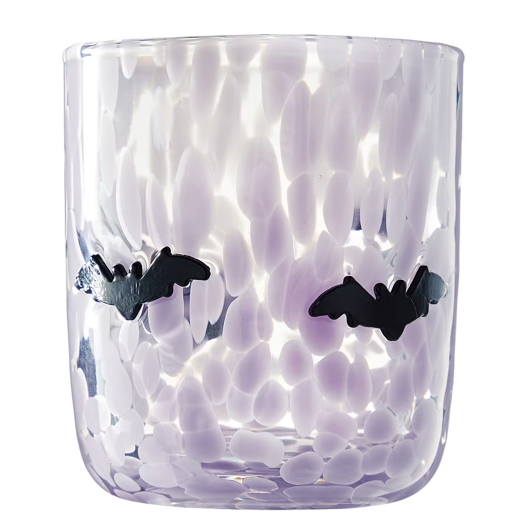 HALLOWEEN Trinkglas Konfetti Fledermaus - Normalglas - Lila