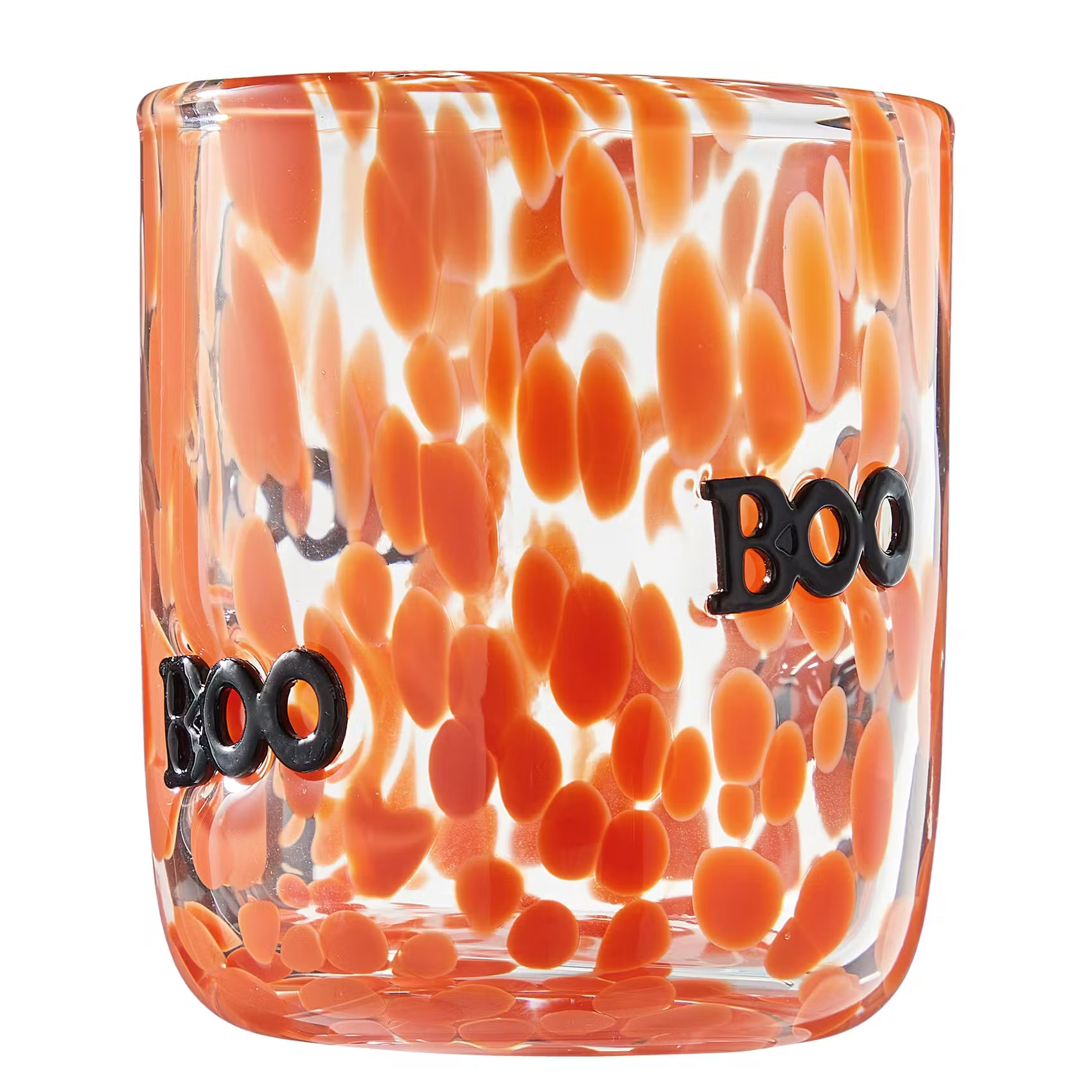 HALLOWEEN Trinkglas Konfetti Boo - Normalglas - Orange