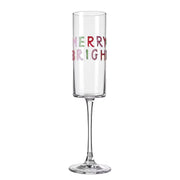 MERRY & BRIGHT Sektglas - Normalglas - Grün/Rot/Rose