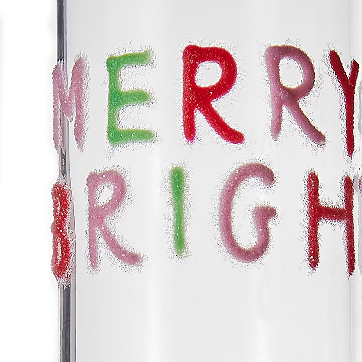 MERRY & BRIGHT Sektglas - Normalglas - Grün/Rot/Rose