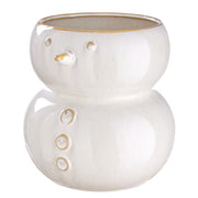 SNOWMAN Vase - Steinzeug - Weiß - Höhe: 20 cm