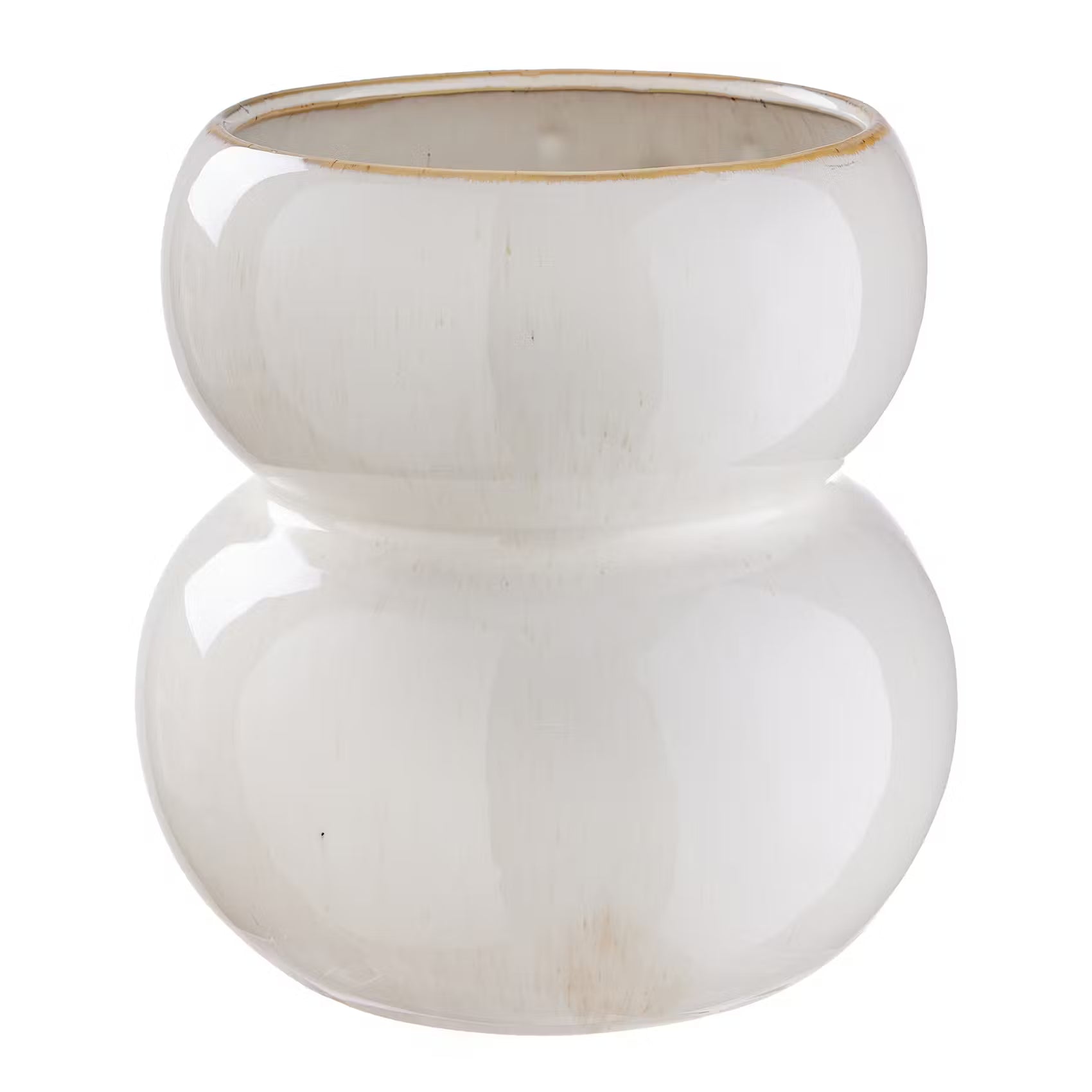 SNOWMAN Vase - Steinzeug - Weiß - Höhe: 20 cm
