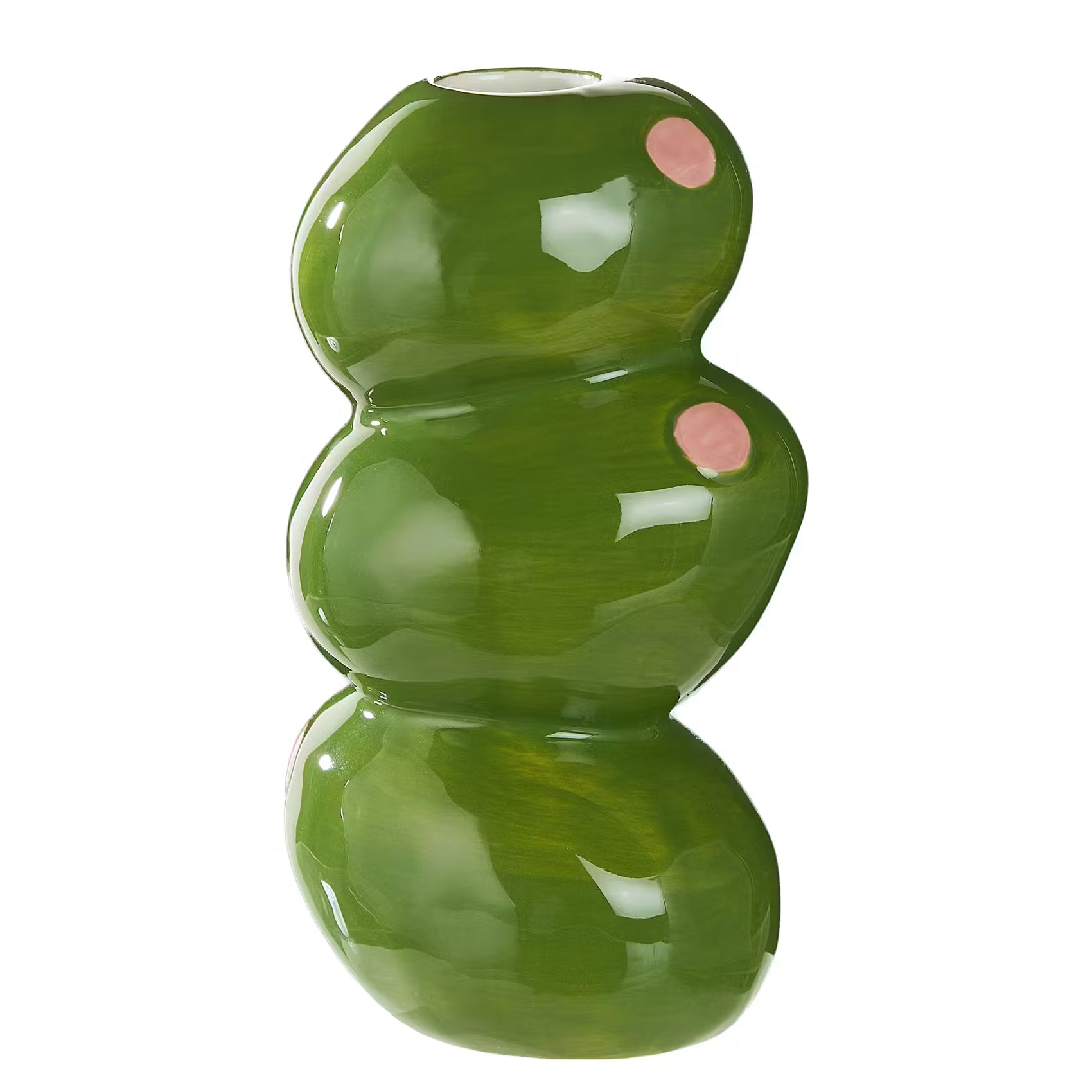 OLIVES Vase Oliven - Steinzeug - Grün