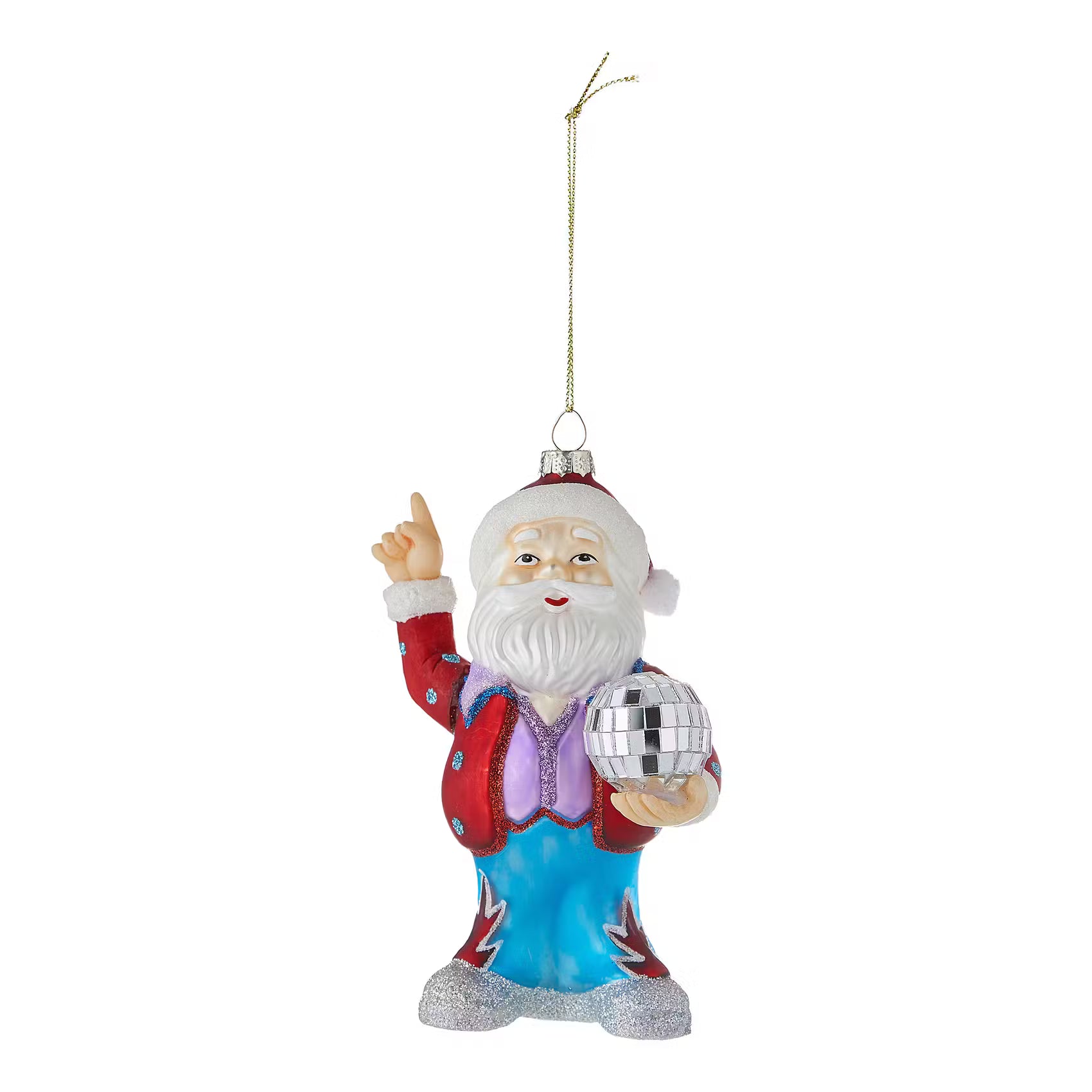 HANG ON Baumanhänger Disco Santa - Borosilikatglas - Rot