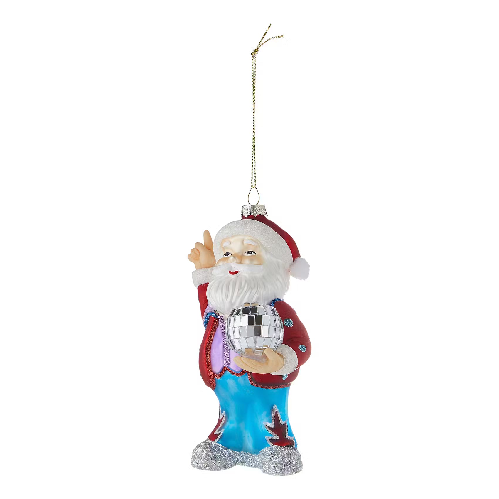 HANG ON Baumanhänger Disco Santa - Borosilikatglas - Rot