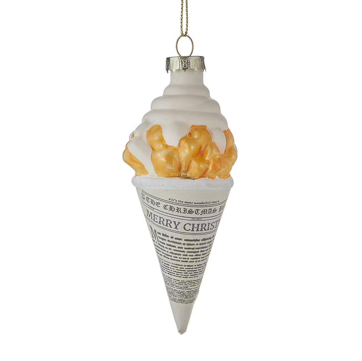 HANG ON Baumanhänger Belgische Pommes - Borosilikatglas - Gelb