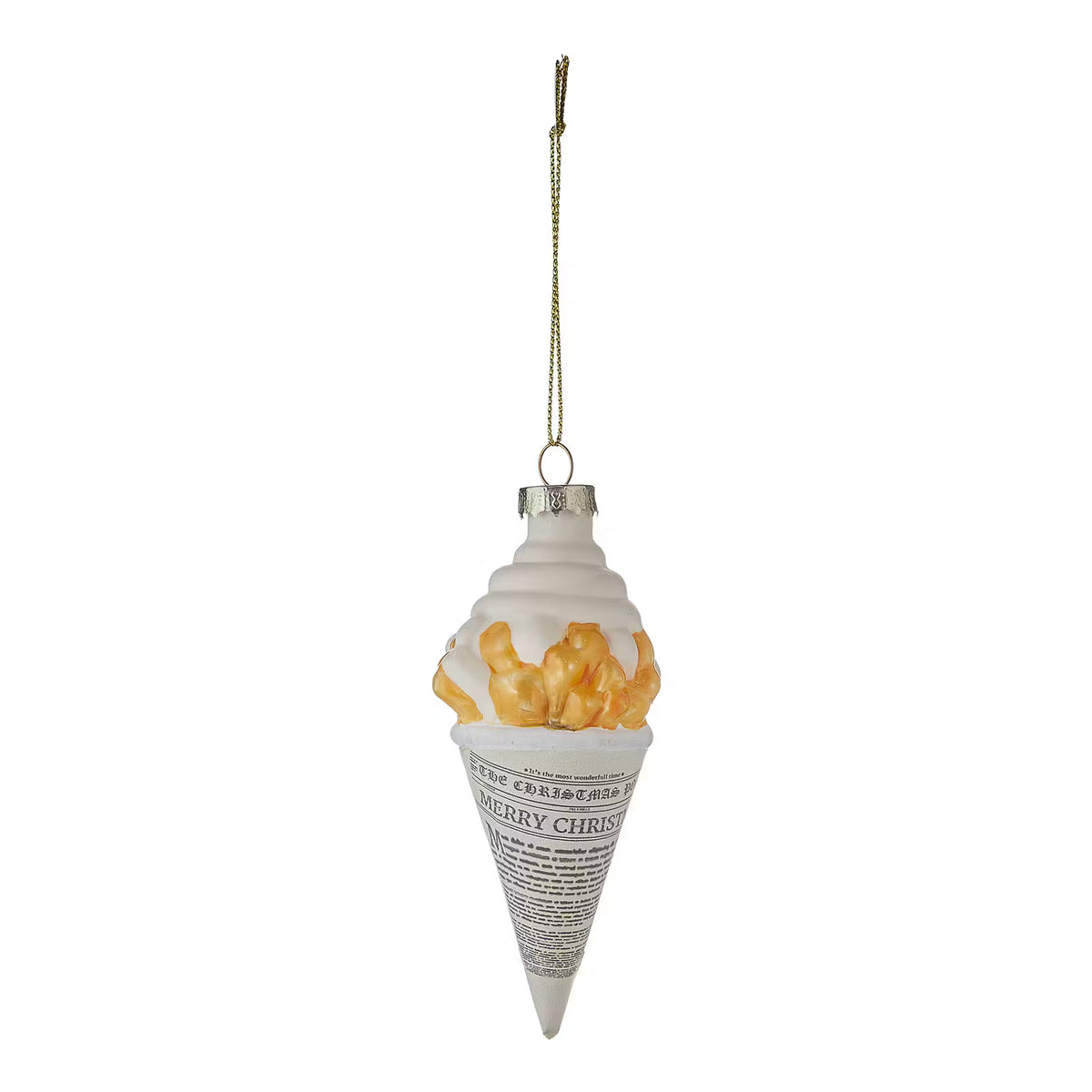 HANG ON Baumanhänger Belgische Pommes - Borosilikatglas - Gelb