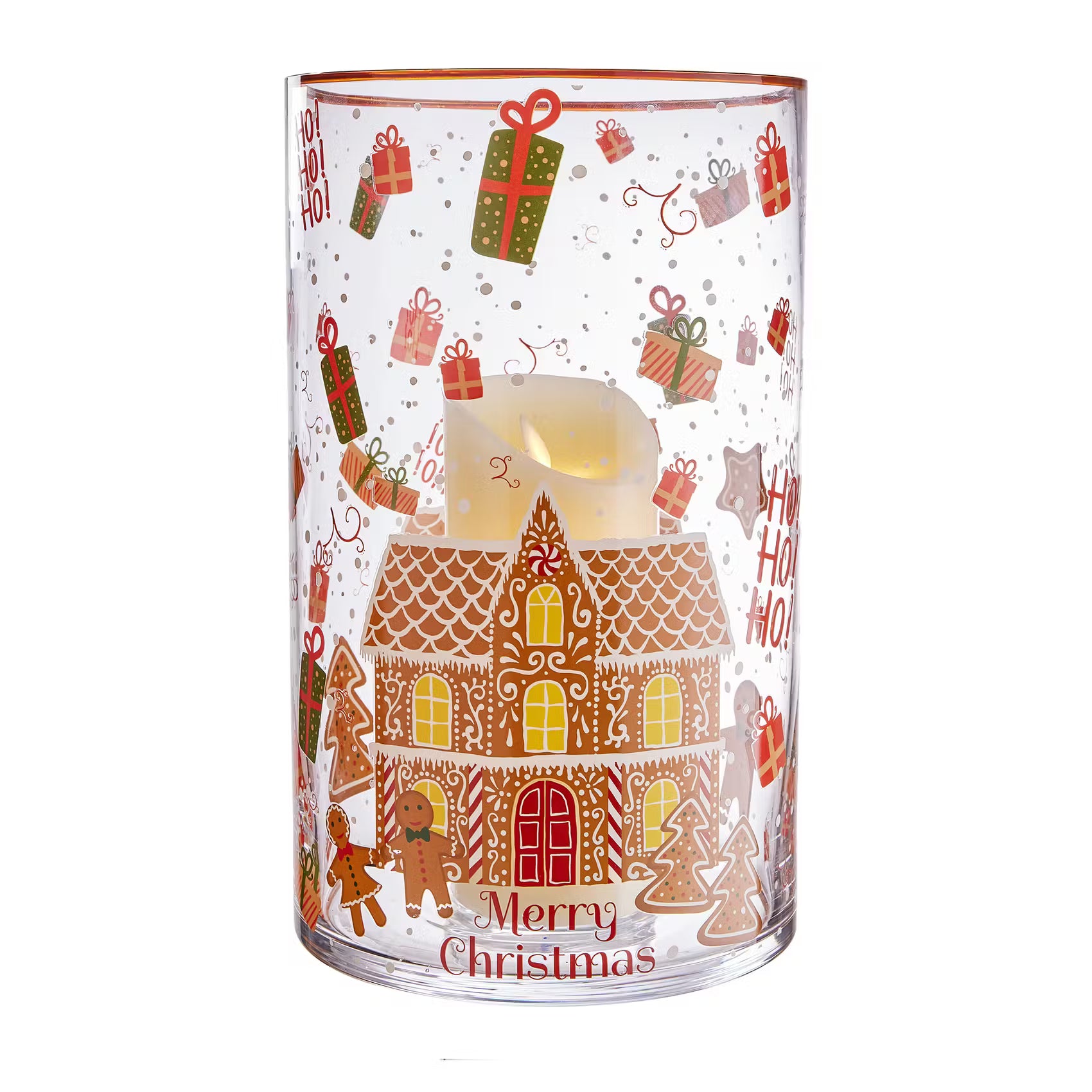 CHRISTMAS DELIGHT Windlicht - Normalglas - Bunt