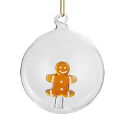 HANG ON Glaskugel Lebkuchenmann - Borosilikatglas - Transparent