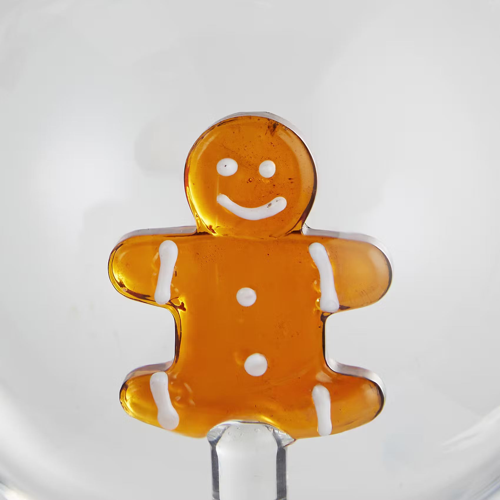 HANG ON Glaskugel Lebkuchenmann - Borosilikatglas - Transparent