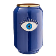 NAYANA Vase Auge - Eisen/Messing - Blau