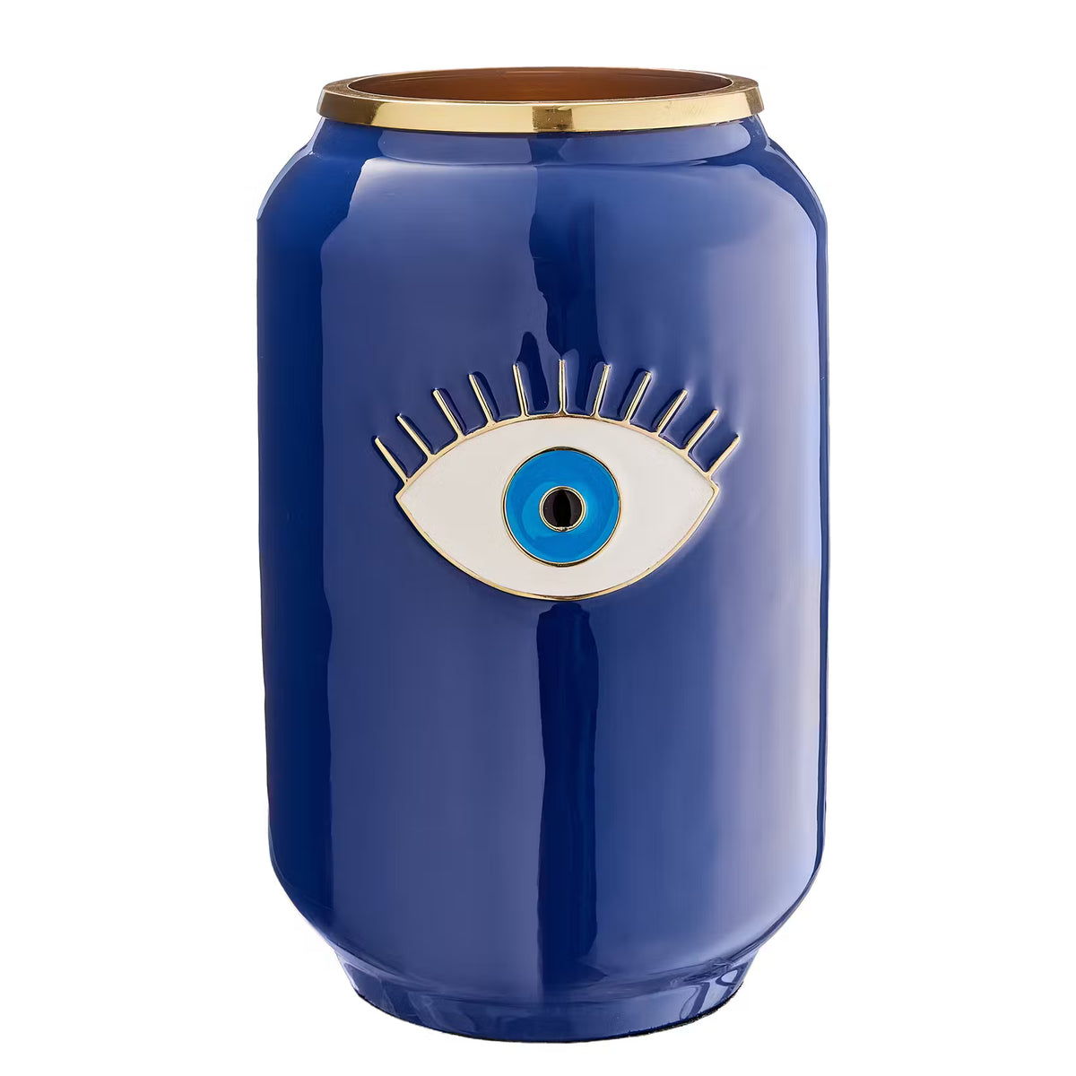 NAYANA Vase Auge - Eisen/Messing - Blau
