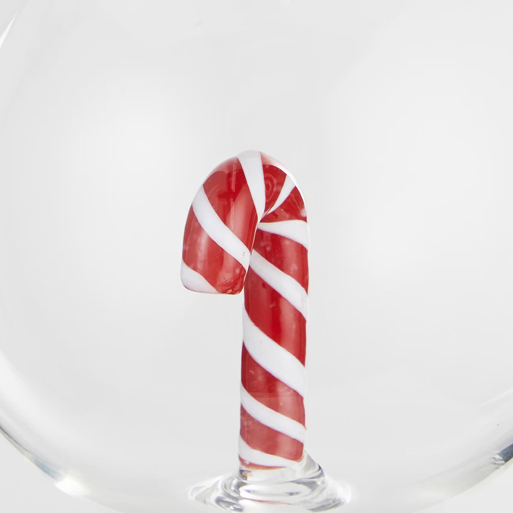 HANG ON Glaskugel Candy Cane - Borosilikatglas - Transparent