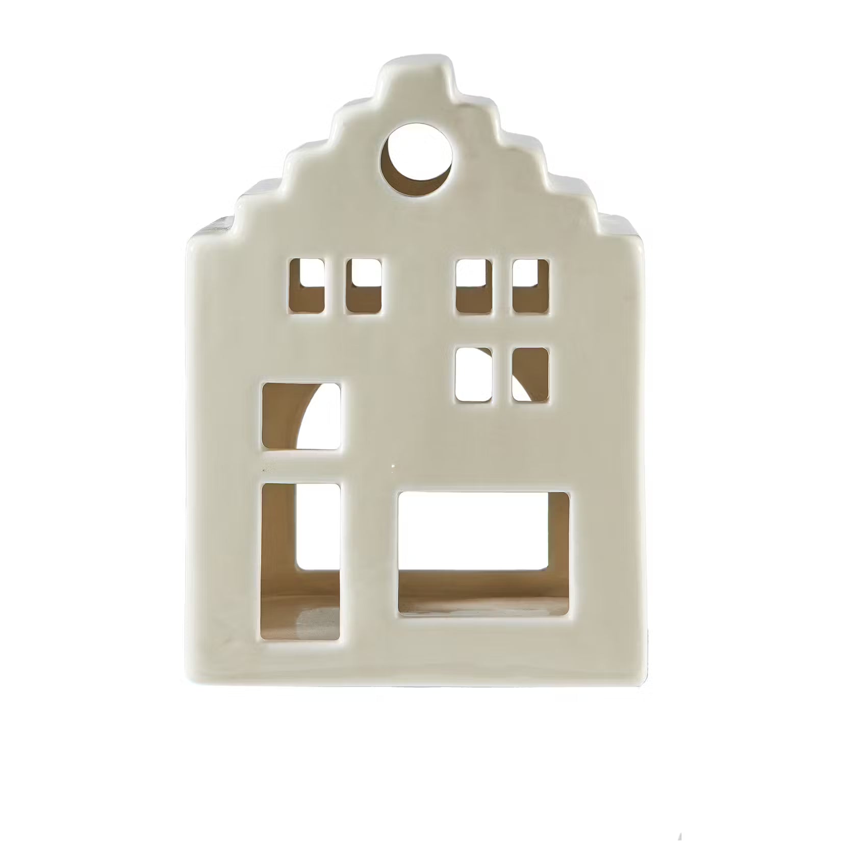 DELFT Teelichthaus - Steinzeug - Beige - Beige