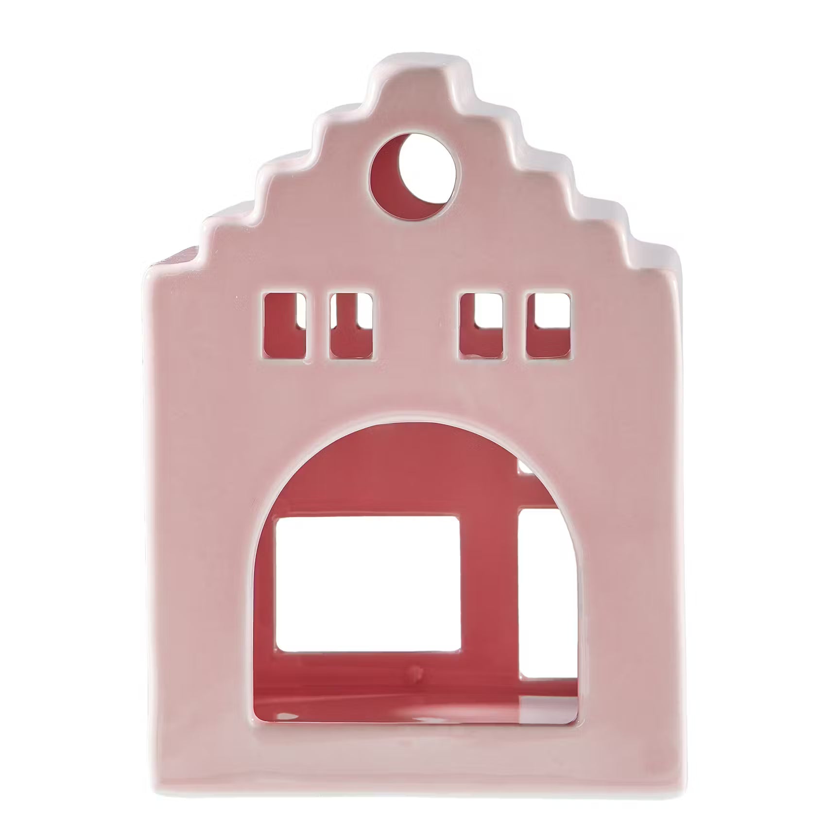 DELFT Teelichthaus - Steinzeug - Rosa - Rosa