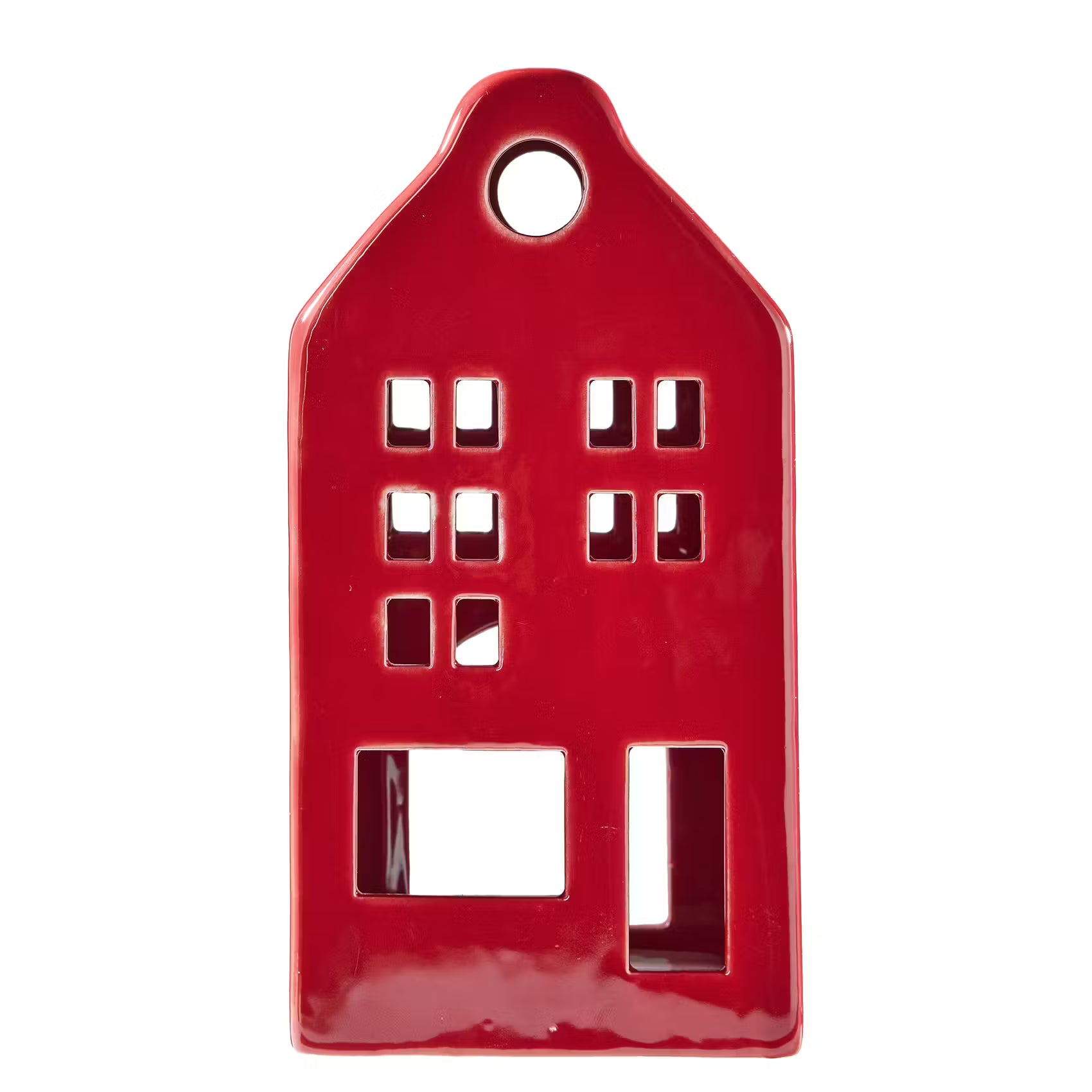 DELFT Teelichthaus - Steinzeug - Rot
