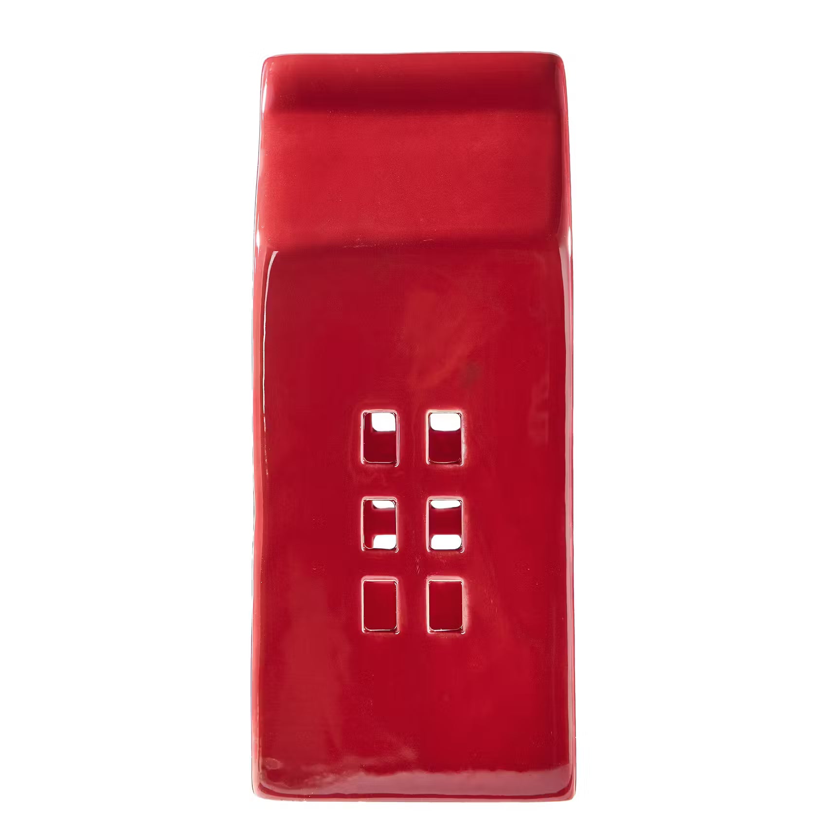DELFT Teelichthaus - Steinzeug - Rot