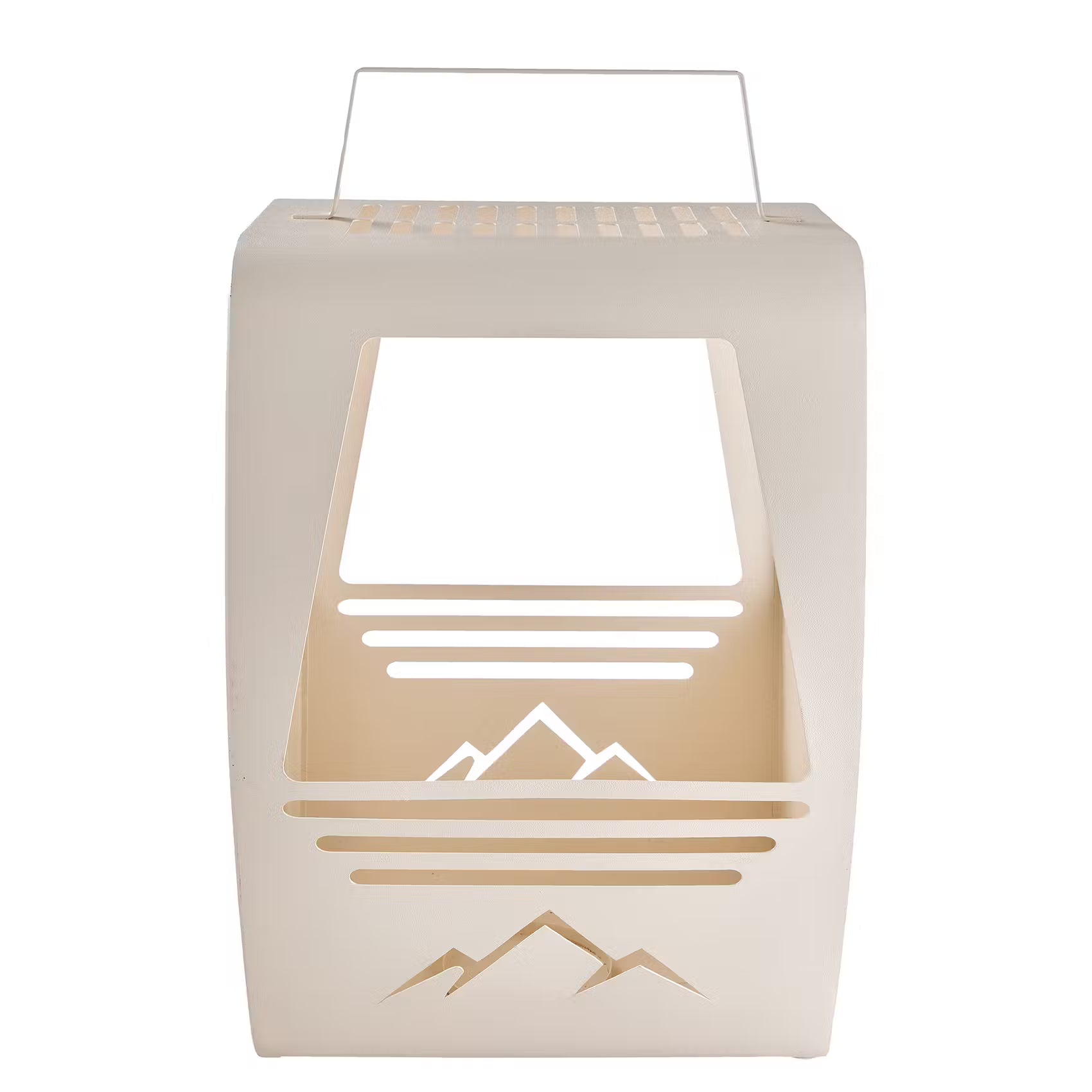 MOUNTAIN LODGE Deko-Gondel für Kerze - Eisen - Beige