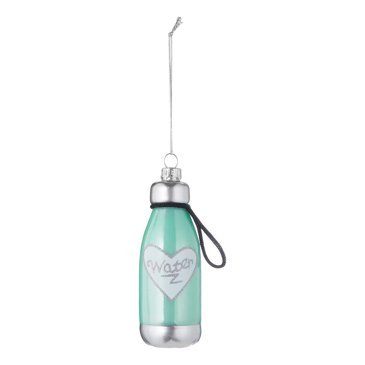 HANG ON Baumanhänger Trinkflasche - Borosilikatglas - Türkis