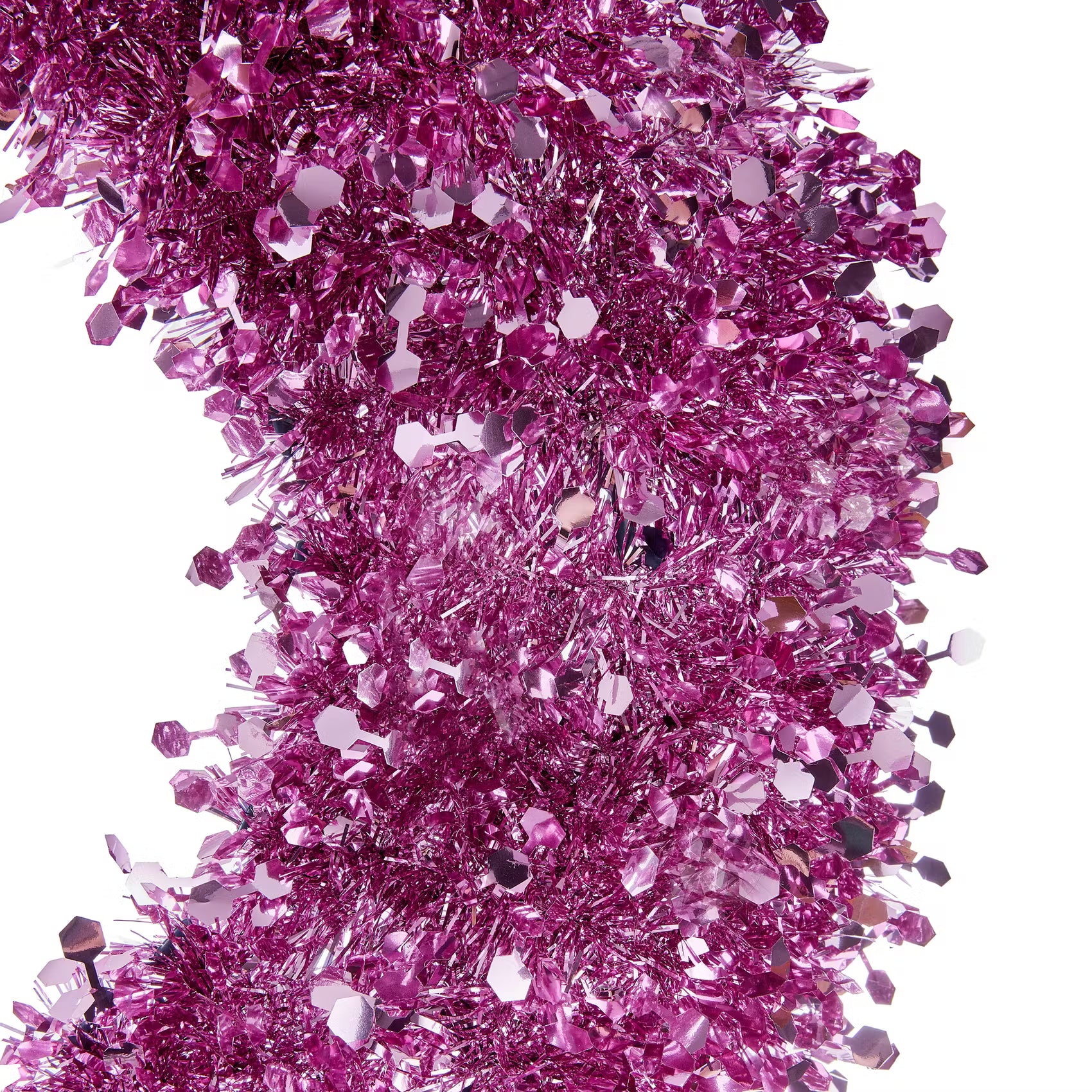 PINK TINSEL Kranz Lametta - Polyethylen - Pink