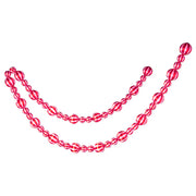 X-MAS Girlande Fadenkugeln - Polyester PVC - Rot/Pink