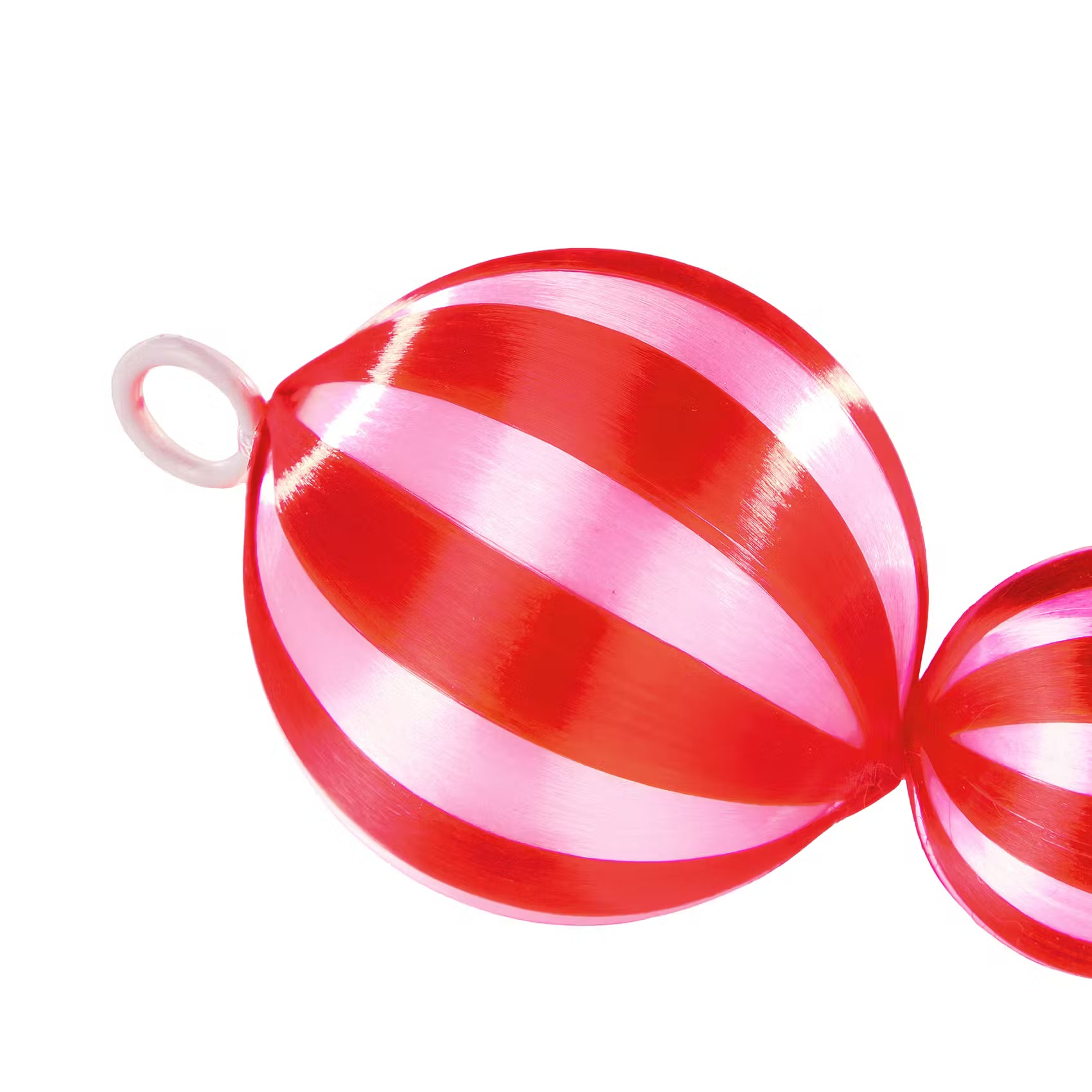 X-MAS Girlande Fadenkugeln - Polyester PVC - Rot/Pink