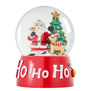 X-MAS Schneekugel HoHoHo - Polyresin/Glas - Rot