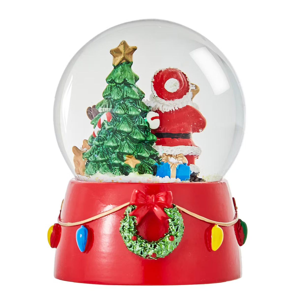 X-MAS Schneekugel HoHoHo - Polyresin/Glas - Rot