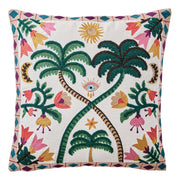 BOHEMIAN Kissen Palmen - Baumwolle/Acryl/Polyester/Andere - Weiß