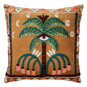 BOHEMIAN Kissen Palmen - Baumwolle/Acryl/Polyester/Andere - Braun