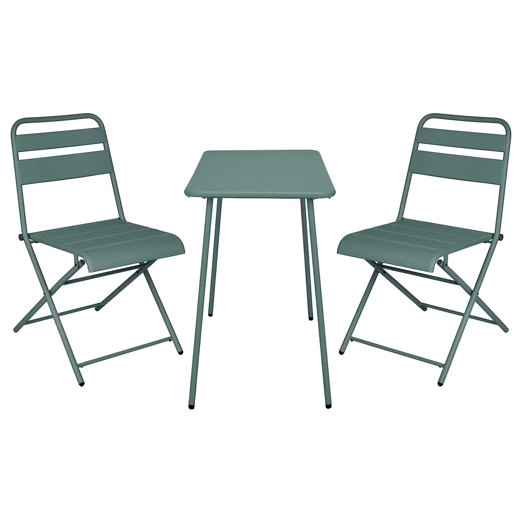 JUNTO Gartenmöbel-Set 3-tlg. - Stahl - Grün