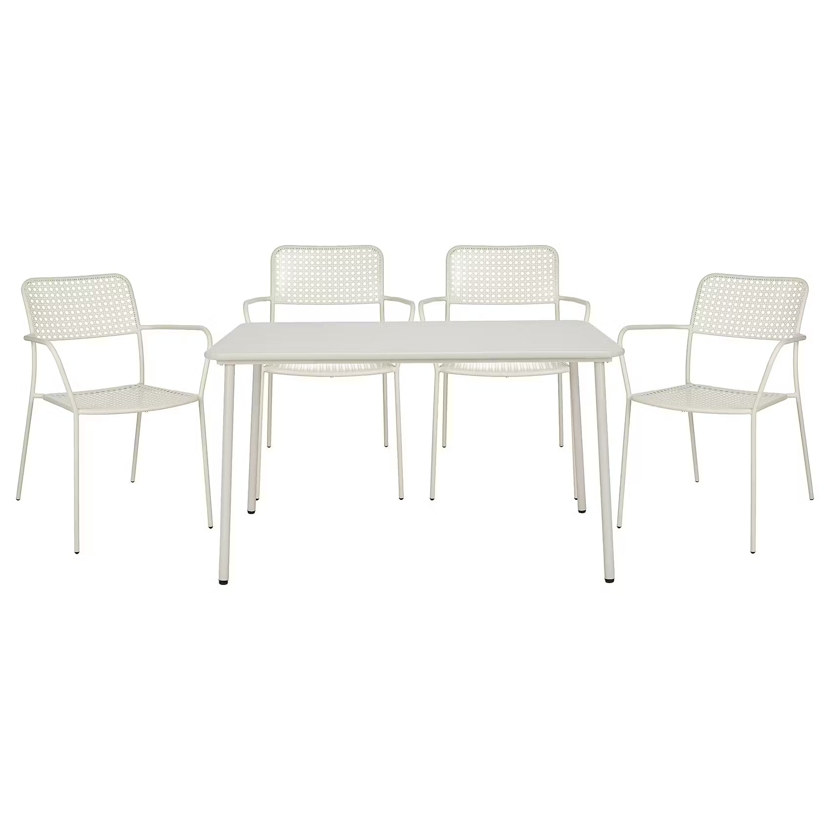 JUNTO Gartenmöbel-Set 5-tlg. - Stahl - Beige