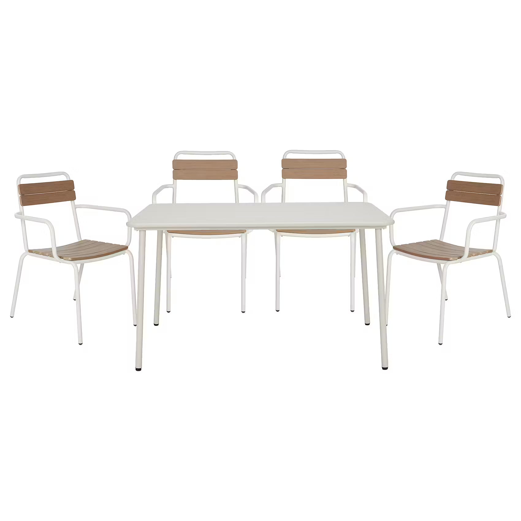 JUNTO Gartenmöbel-Set 5-tlg. - Stahl/Polyethylen - Beige