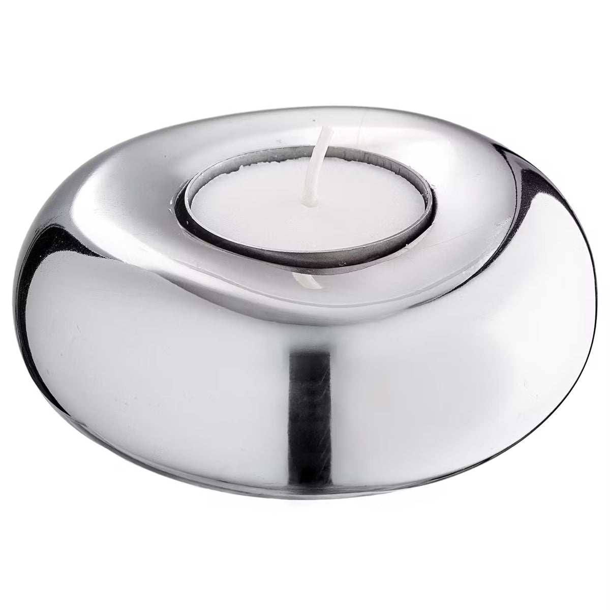 CHROME Teelichthalter - Aluminium - Silber