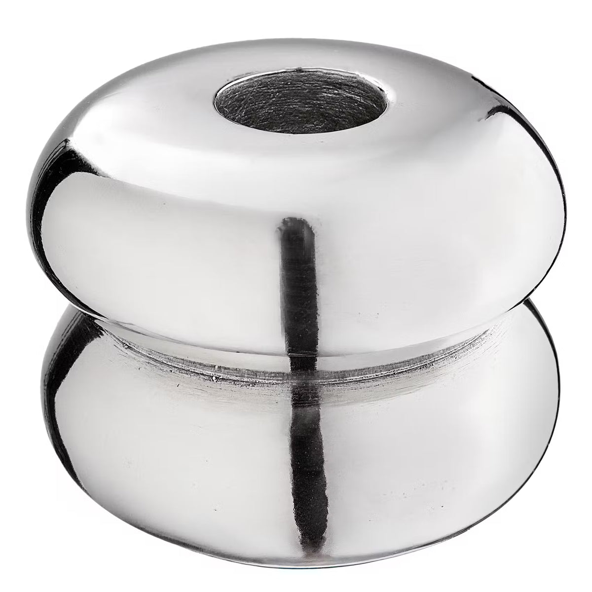 CHROME Kerzenhalter  - Aluminium - Silber - Höhe: 4 cm