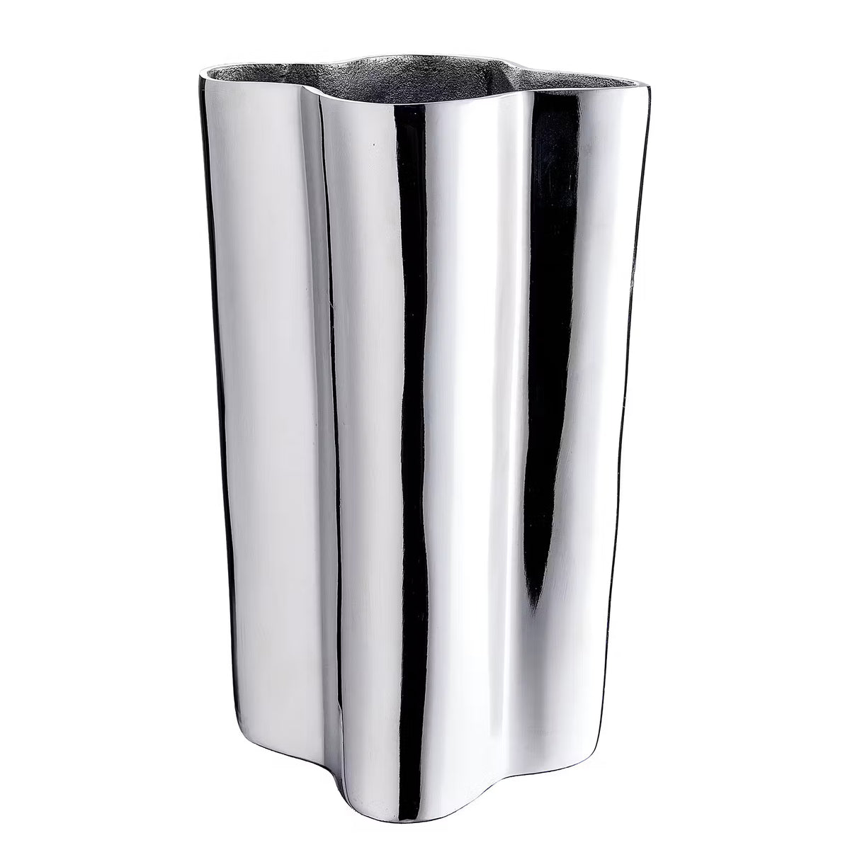 CHROME Vase - Aluminium - Silber - Höhe: 30 cm