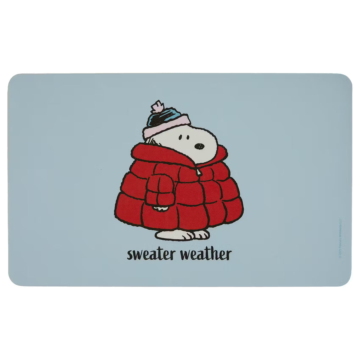 PEANUTS Frühstücksbrettchen Sweater Weather - HPL Schichtstoff - Blau/Rot