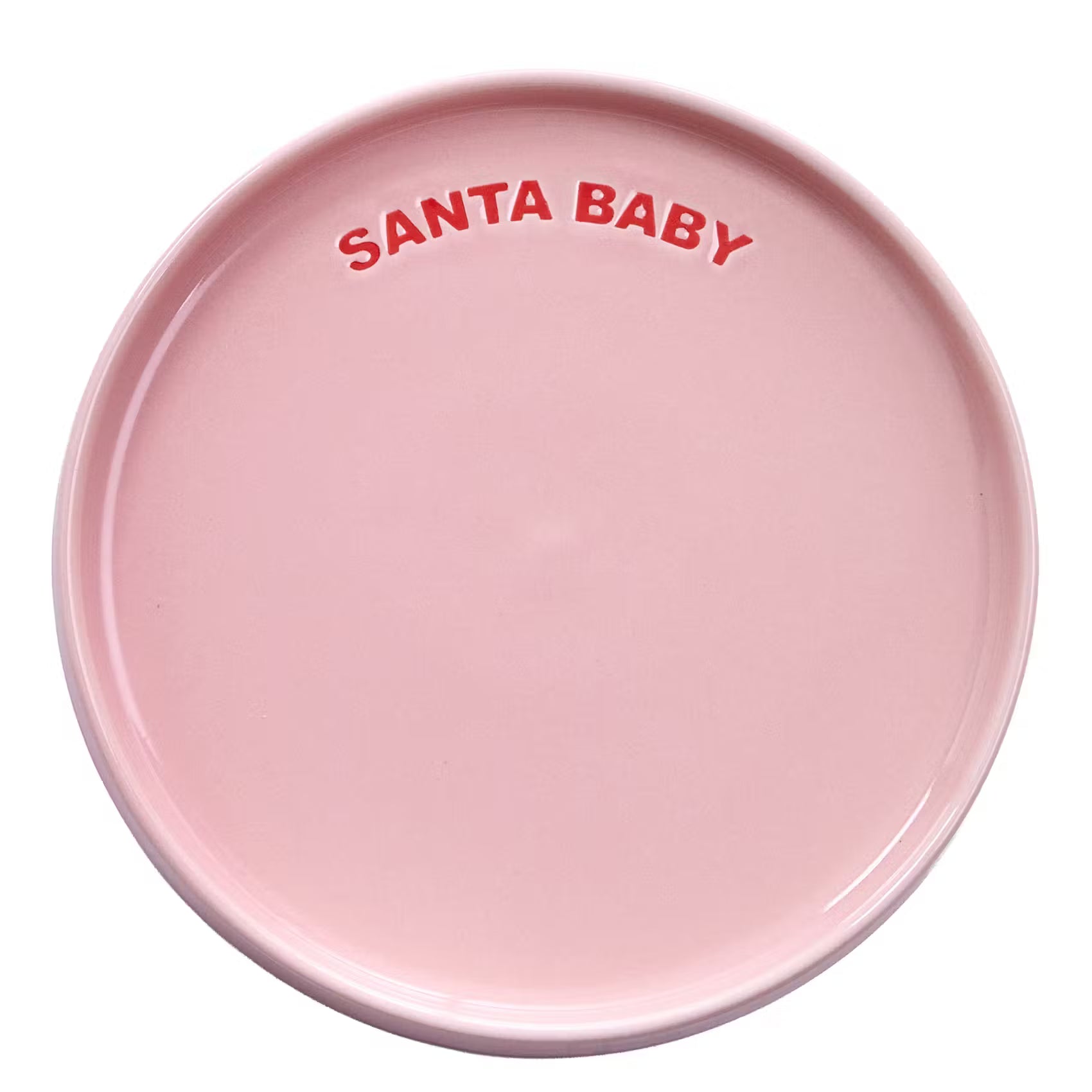 GOOD VIBES Teller Santa Baby - Porzellan - Pink