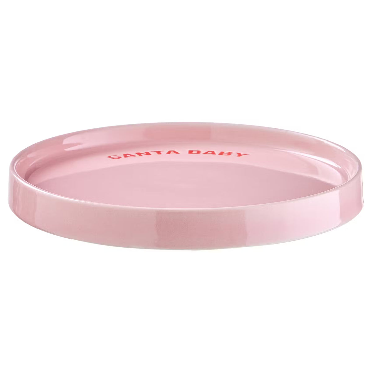GOOD VIBES Teller Santa Baby - Porzellan - Pink