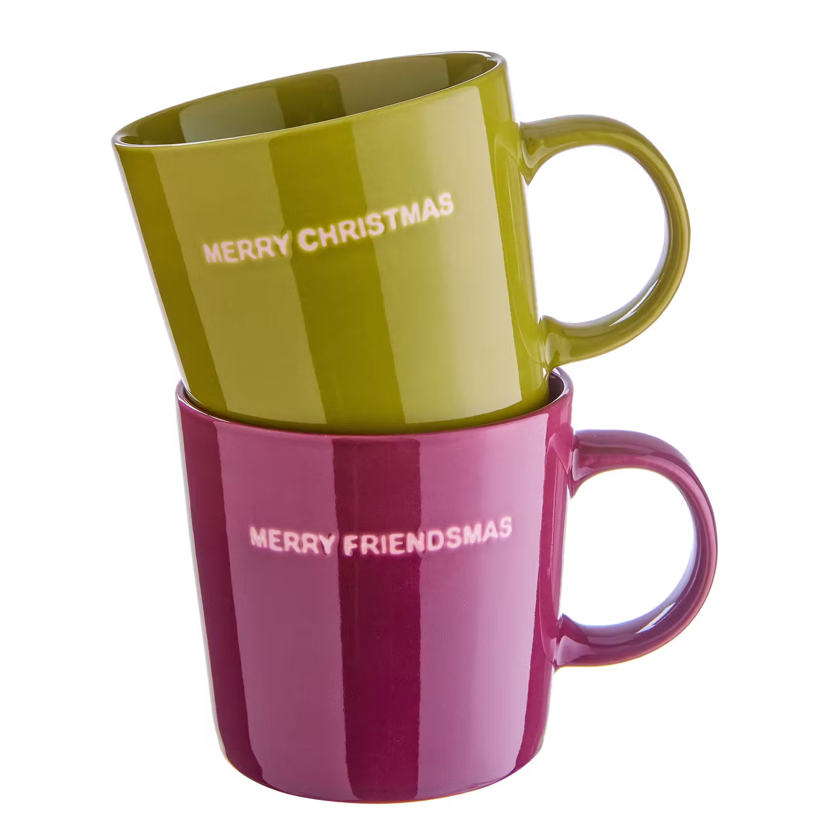GOOD VIBES Tasse Merry Christmas - Porzellan - Grün
